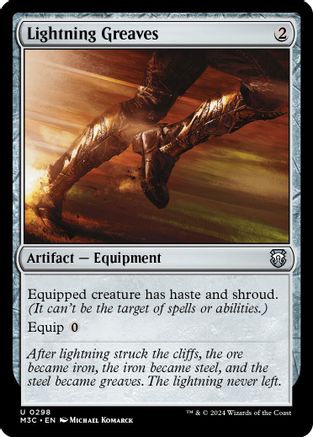 Lightning Greaves (Ripple Foil) (M3C-298) [Modern Horizons 3 Commander] Foil MTG Single Wizards of the Coast
