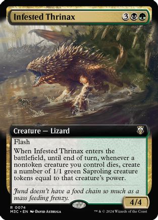Infested Thrinax (Ripple Foil) (M3C-074) [Modern Horizons 3 Commander] Foil MTG Single Wizards of the Coast