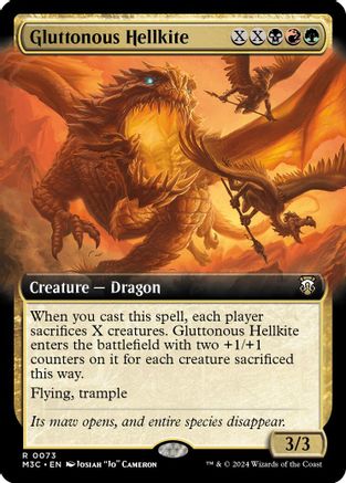 Gluttonous Hellkite (Ripple Foil) (M3C-073) [Modern Horizons 3 Commander] Foil MTG Single Wizards of the Coast