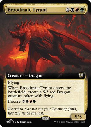Broodmate Tyrant (Ripple Foil) (M3C-071) [Modern Horizons 3 Commander] Foil MTG Single Wizards of the Coast