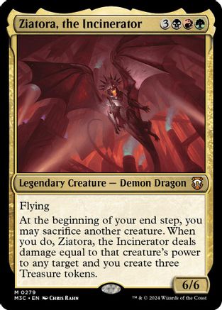Ziatora, the Incinerator (Ripple Foil) (M3C-279) [Commander: Modern Horizons 3] Foil MTG Single Wizards of the Coast