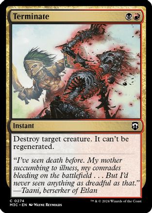 Terminate (Ripple Foil) (M3C-274) [Modern Horizons 3 Commander] Foil MTG Single Wizards of the Coast