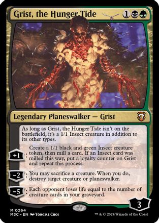 Grist, the Hunger Tide (Ripple Foil) (M3C-264) [Modern Horizons 3 Commander] Foil MTG Single Wizards of the Coast