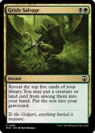 Grisly Salvage (Ripple Foil) (M3C-263) [Modern Horizons 3 Commander] Foil MTG Single Wizards of the Coast