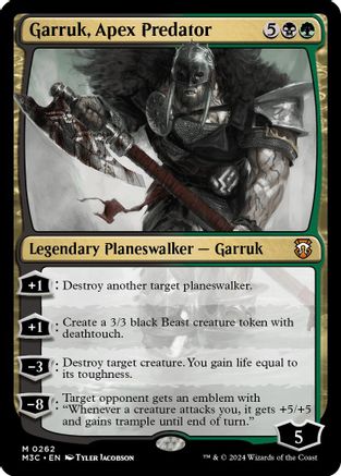Garruk, Apex Predator (Ripple Foil) (M3C-262) [Modern Horizons 3 Commander] Foil MTG Single Wizards of the Coast
