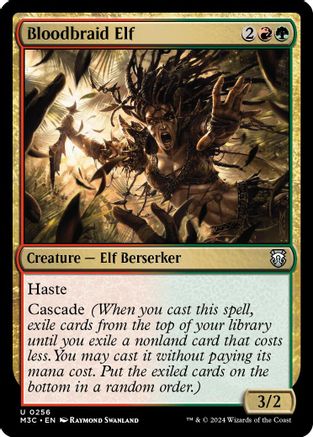 Bloodbraid Elf (Ripple Foil) (M3C-256) [Modern Horizons 3 Commander] Foil MTG Single Wizards of the Coast