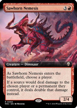 Sawhorn Nemesis (Ripple Foil) (M3C-060) [Modern Horizons 3 Commander] Foil MTG Single Wizards of the Coast