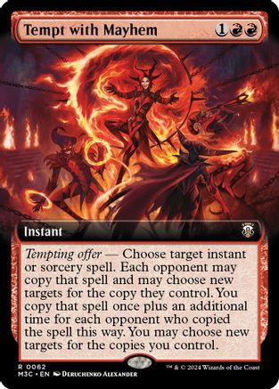 Tempt with Mayhem (Ripple Foil) (M3C-062) [Modern Horizons 3 Commander] Foil MTG Single Wizards of the Coast