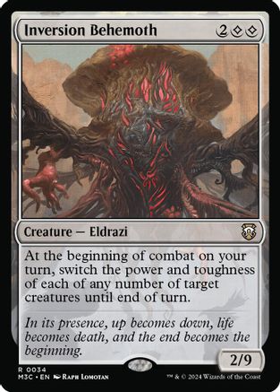 Inversion Behemoth (Ripple Foil) (M3C-034) [Modern Horizons 3 Commander] Foil MTG Single Wizards of the Coast