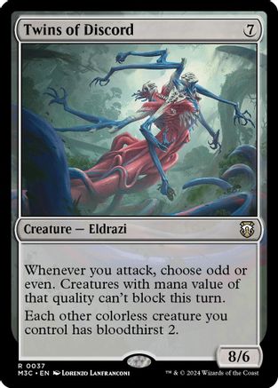 Twins of Discord (Ripple Foil) (M3C-037) [Modern Horizons 3 Commander] Foil MTG Single Wizards of the Coast