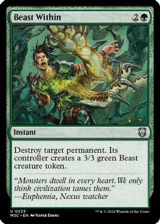 Beast Within (Ripple Foil) (M3C-223) [Modern Horizons 3 Commander] Foil MTG Single Wizards of the Coast