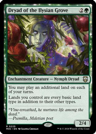 Dryad of the Ilysian Grove (Ripple Foil) (M3C-225) [Modern Horizons 3 Commander] Foil MTG Single Wizards of the Coast
