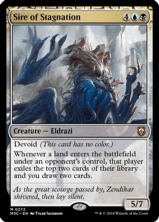 Sire of Stagnation (Ripple Foil) (M3C-272) [Modern Horizons 3 Commander] Foil MTG Single Wizards of the Coast