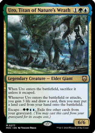 Uro, Titan of Nature's Wrath (Ripple Foil) (M3C-277) [Modern Horizons 3 Commander] Foil MTG Single Wizards of the Coast