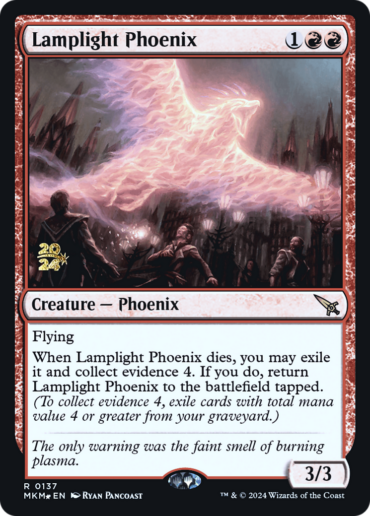 Lamplight Phoenix (PRE-137) [Murders at Karlov Manor Promos] Foil MTG Single Wizards of the Coast