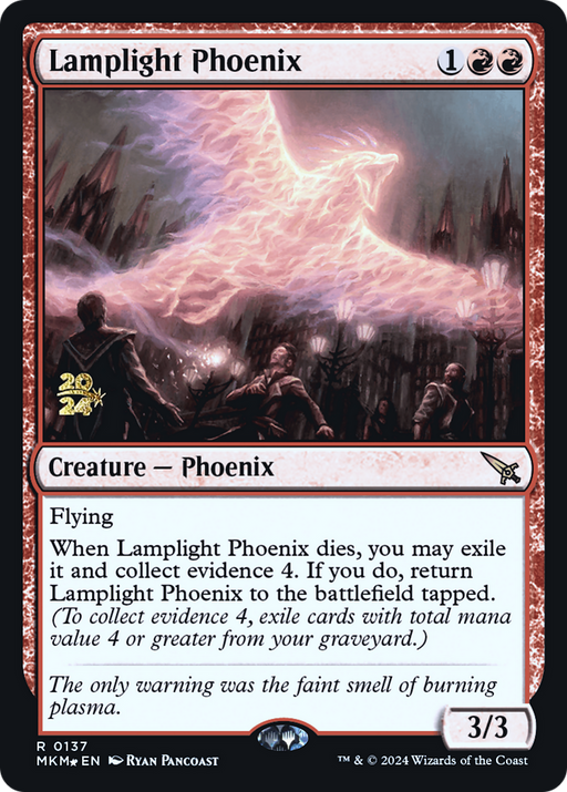 Lamplight Phoenix (PRE-137) [Murders at Karlov Manor Promos] Foil MTG Single Wizards of the Coast