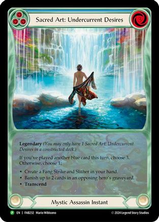 Sacred Art: Undercurrent Desires [FAB232] (Promo)  Rainbow Foil Flesh And Blood Single Flesh And Blood   