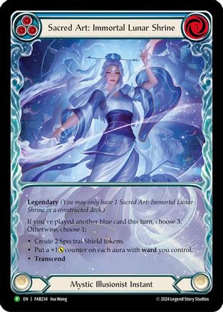 Sacred Art: Immortal Lunar Shrine [FAB234] (Promo)  Rainbow Foil Flesh And Blood Single Flesh And Blood   
