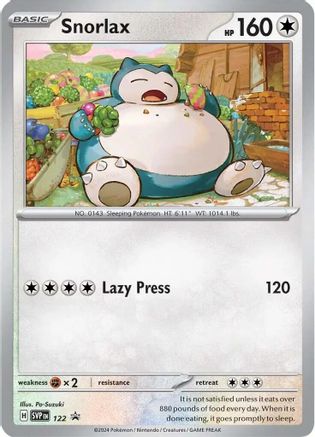 Snorlax - 122 (122) Holofoil [Promos: SV Promo Cards] Pokemon Single Pokémon