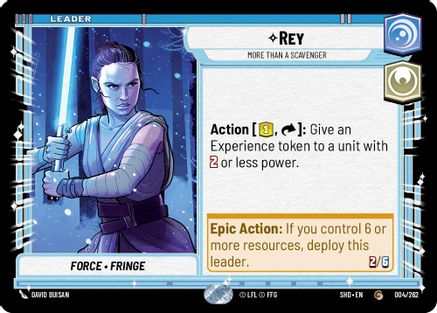 Rey - More Than a Scavenger (004/262)[Shadows of the Galaxy] Star Wars: Unlimited Single Disney