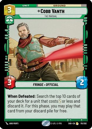 Cobb Vanth - The Marshal (115/262)[Shadows of the Galaxy] Foil Star Wars: Unlimited Single Disney