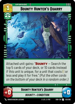Bounty Hunter's Quarry (123/262)[Shadows of the Galaxy] Star Wars: Unlimited Single Disney