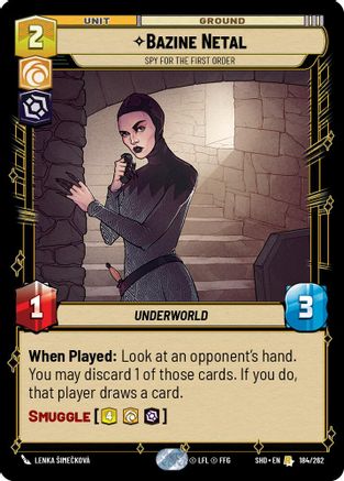 Bazine Netal - Spy for the First Order (184/262)[Shadows of the Galaxy] Star Wars: Unlimited Single Disney
