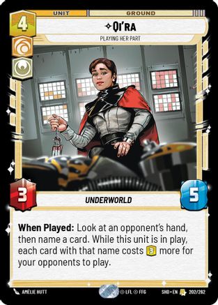 Qi'ra - Playing Her Part (202/262)[Shadows of the Galaxy] Star Wars: Unlimited Single Disney