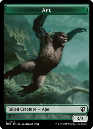 Ape // Plant Double-Sided Token (M3C-14 // 26) [Modern Horizons 3 Commander] MTG Single Wizards of the Coast