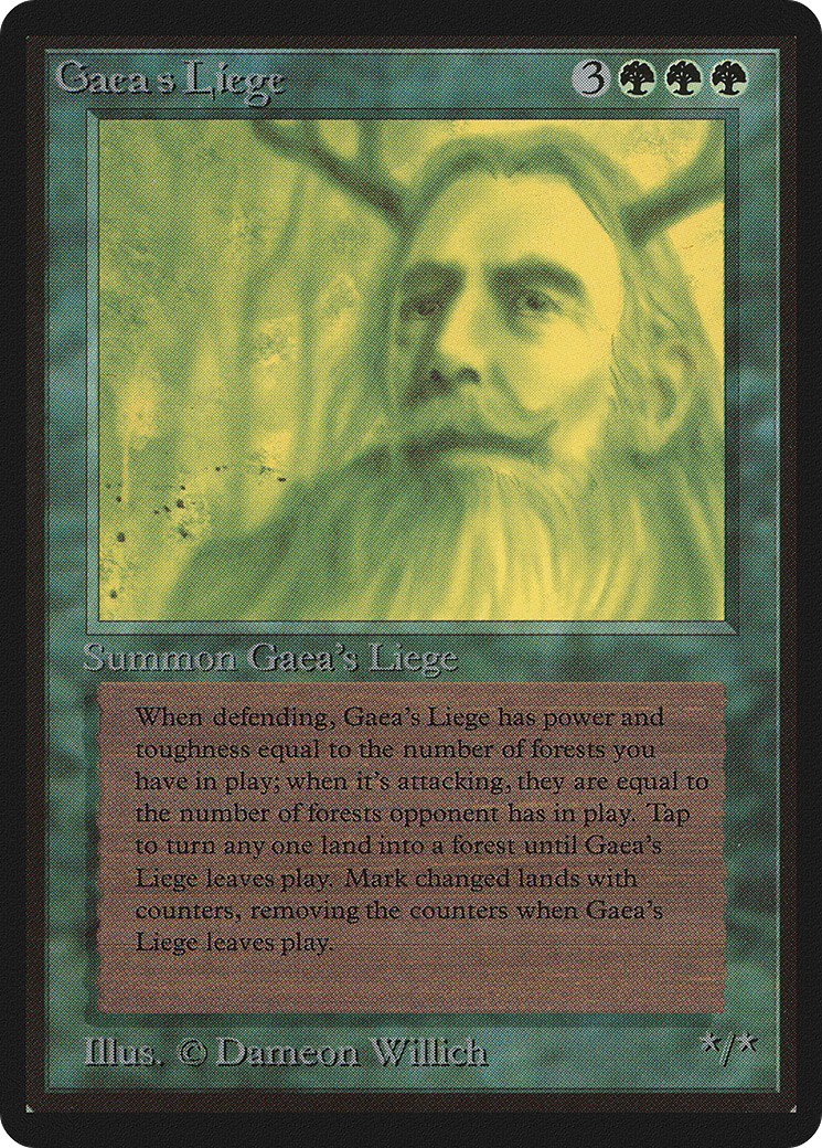 Gaea's Liege (LEB-197) [Oldschool] Limited Edition Beta MTG Single Wizards of the Coast