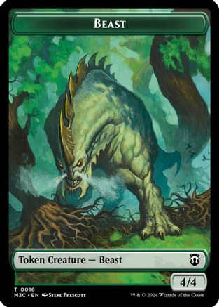 Beast (0016) // Copy Double-Sided Token (M3C-16 // 1) [Modern Horizons 3 Commander] MTG Single Wizards of the Coast