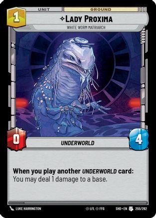 Lady Proxima - White Worm Matriarch (255/262)[Shadows of the Galaxy] Foil Star Wars: Unlimited Single Disney