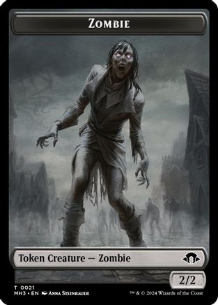Zombie // Plant Double-Sided Token (MH3-21 // 26) [Modern Horizons 3] MTG Single Modern Horizons 3