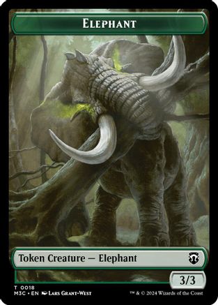Elephant // Beast (0016) Double-Sided Token (M3C-18 // 16) [Modern Horizons 3 Commander] MTG Single Wizards of the Coast