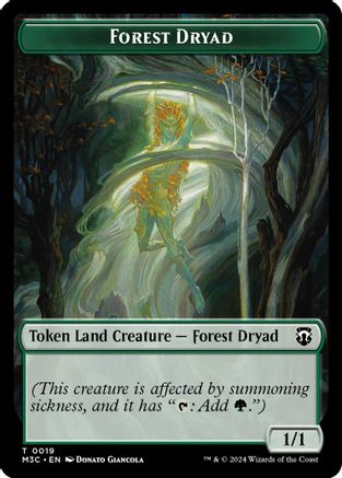 Forest Dryad // Boar Double-Sided Token (M3C-19 // 17) [Modern Horizons 3 Commander] MTG Single Wizards of the Coast