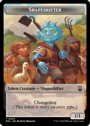 Shapeshifter (0004) // Copy Double-Sided Token (M3C-4 // 1) [Modern Horizons 3 Commander] MTG Single Wizards of the Coast