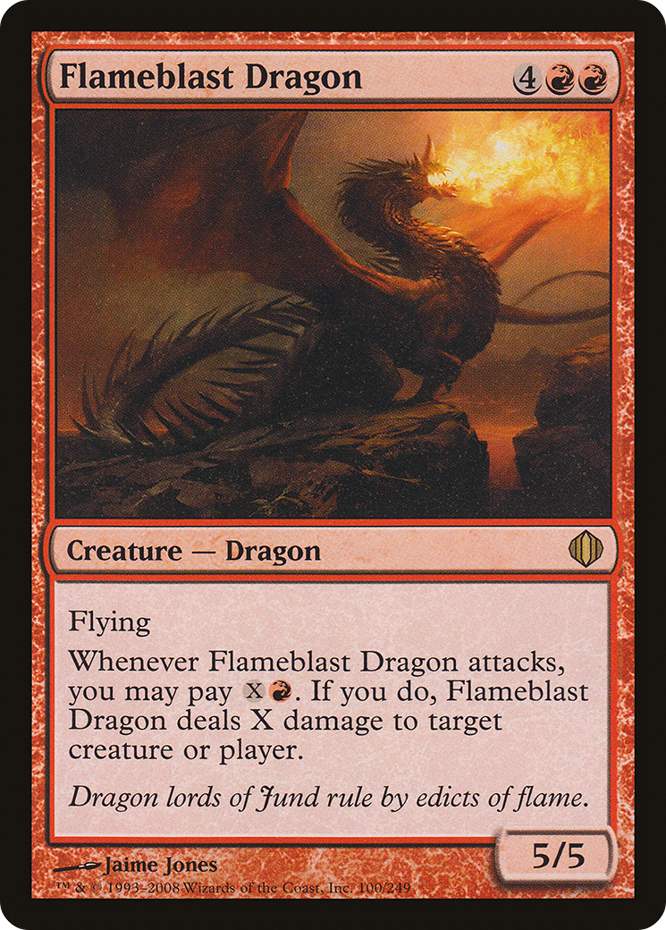Flameblast Dragon (ALA-100) [Shards of Alara] Foil MTG Single Wizards of the Coast