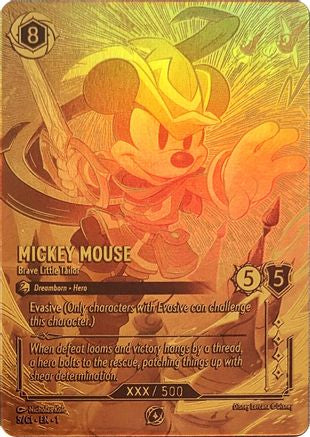 Mickey Mouse - Brave Little Tailor (Serial Numbered) (5) [Disney Lorcana Promo Cards] Holofoil Lorcana Single Disney