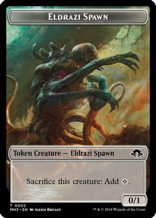 Eldrazi Spawn // Whale Double-Sided Token (MH3-2 // 14) [Modern Horizons 3] Foil MTG Single Wizards of the Coast