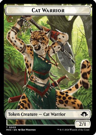 Cat Warrior // Energy Reserve Double-Sided Token (MH3-5 // 36) [Modern Horizons 3] MTG Single Wizards of the Coast