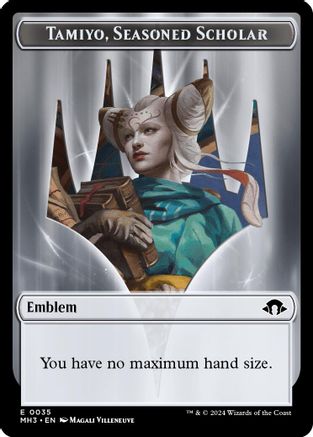 Emblem - Tamiyo, Seasoned Scholar // Energy Reserve Double-Sided Token (MH3-35 // 36) [Modern Horizons 3] MTG Single Wizards of the Coast