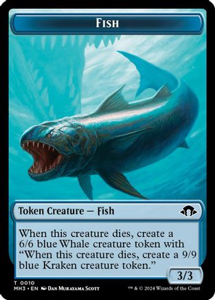 Fish Token (MH3-010) [Modern Horizons 3] MTG Single Wizards of the Coast