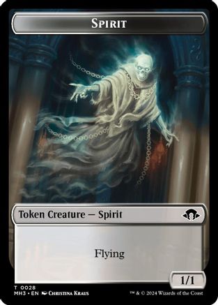 Spirit (0028) // Energy Reserve Double-Sided Token (MH3-28 // 36) [Modern Horizons 3] MTG Single Wizards of the Coast