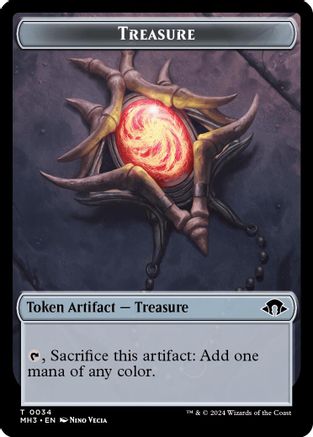 Treasure // Energy Reserve Double-Sided Token (MH3-34 // 36) [Modern Horizons 3] MTG Single Modern Horizons 3