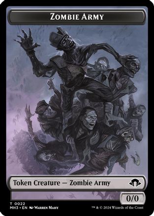 Zombie Army // Energy Reserve Double-Sided Token (MH3-22 // 36) [Modern Horizons 3] MTG Single Modern Horizons 3