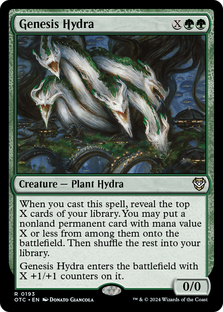 Genesis Hydra (OTC-193) [Outlaws of Thunder Junction Commander] MTG Single Wizards of the Coast