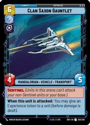 Clan Saxon Gauntlet (035/262)[Shadows of the Galaxy] Foil Star Wars: Unlimited Single Disney