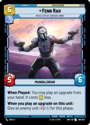 Fenn Rau - Protector of Concord Dawn (067/262)[Shadows of the Galaxy] Star Wars: Unlimited Single Disney