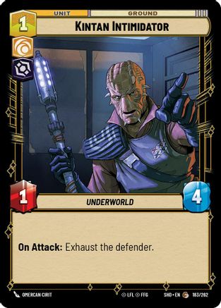 Kintan Intimidator (183/262)[Shadows of the Galaxy] Foil Star Wars: Unlimited Single Disney