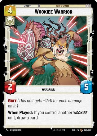 Wookiee Warrior (249/262)[Shadows of the Galaxy] Star Wars: Unlimited Single Disney